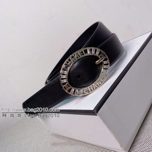 Chanel女士皮帶 香奈兒雙C時尚腰帶  jjp1901